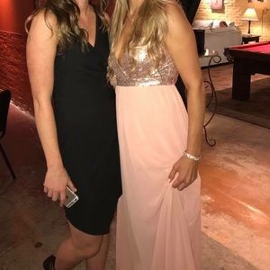 Lulus Sequin and Shear Maxi Dress